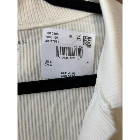 American Eagle Dress Women L Cream Preppy Collared Academia Christmas Minimal - Picture 5 of 12